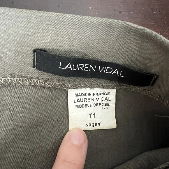 Lauren‎ Vidal Taupe Dress Pants Slim Leg Zip Up Pants Women's Size T1 Small - Picture 7 of 8